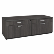 DOUBLE LATERAL LOW CREDENZA- ASH GREY <FONT COLOR=GREEN>-FREE SHIPPING-</FONT>