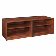 DOUBLE OPEN SHELF LOW CREDENZA- CHERRY <FONT COLOR=GREEN>-FREE SHIPPING-</FONT>