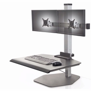Dual Monitor Stand: Electric Motorized, Fixed and Height Adjustable