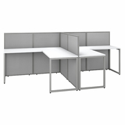 EASY OFFICE 60W 2 PERSON L SHAPED CUBICLE DESK WORKSTATION WITH 45H PANELS.  <FONT COLOR=GREEN>-FREE SHIPPING-</FONT> EASY OFFICE 60W 2 PERSON L SHAPED CUBICLE DESK WORKSTATION WITH 45H PANELS.  <FONT COLOR=GREEN>-FREE SHIPPING-</FONT>