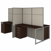 EASY OFFICE 60W 4 PERSON CUBICLE DESK WITH FILE CABINETS AND 66H PANELS.  30H x 72L x 72W  VIDEO BELOW.  <FONT COLOR=GREEN>-FREE SHIPPING-</FONT> EASY OFFICE 60W 4 PERSON CUBICLE DESK WITH FILE CABINETS AND 66H PANELS.  30H x 72L x 72W  VIDEO BELOW.  <FONT COLOR=GREEN>-FREE SHIPPING-</FONT>