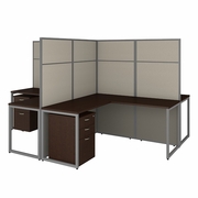 EASY OFFICE 60W 4 PERSON L SHAPED CUBICLE DESK WITH DRAWERS AND 66H PANELS.  30H x 72L x 72W  VIDEO BELOW.  <FONT COLOR=GREEN>-FREE SHIPPING-</FONT> EASY OFFICE 60W 4 PERSON L SHAPED CUBICLE DESK WITH DRAWERS AND 66H PANELS.  30H x 72L x 72W  VIDEO BELOW.  <FONT COLOR=GREEN>-FREE SHIPPING-</FONT>