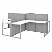 EASY OFFICE 60W 4 PERSON L SHAPED CUBICLE DESK WORKSTATION WITH 45H PANELS.  <FONT COLOR=GREEN>-FREE SHIPPING-</FONT> EASY OFFICE 60W 4 PERSON L SHAPED CUBICLE DESK WORKSTATION WITH 45H PANELS.  <FONT COLOR=GREEN>-FREE SHIPPING-</FONT>