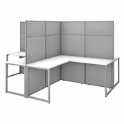 EASY OFFICE 60W 4 PERSON L SHAPED CUBICLE DESK WORKSTATION WITH 66H PANELS.  <FONT COLOR=GREEN>-FREE SHIPPING-</FONT> EASY OFFICE 60W 4 PERSON L SHAPED CUBICLE DESK WORKSTATION WITH 66H PANELS.  <FONT COLOR=GREEN>-FREE SHIPPING-</FONT>
