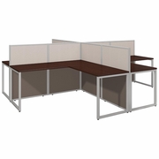 EASY OFFICE 60W 4 PERSON L SHAPED DESK OPEN OFFICE.  <FONT COLOR=GREEN>-FREE SHIPPING-</FONT> EASY OFFICE 60W 4 PERSON L SHAPED DESK OPEN OFFICE.  <FONT COLOR=GREEN>-FREE SHIPPING-</FONT>