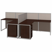 EASY OFFICE 60W TWO PERSON L SHAPED DESK OPEN OFFICE WITH MOBILE FILE CABINETS.  <FONT COLOR=GREEN>-FREE SHIPPING-</FONT> EASY OFFICE 60W TWO PERSON L SHAPED DESK OPEN OFFICE WITH MOBILE FILE CABINETS.  <FONT COLOR=GREEN>-FREE SHIPPING-</FONT>