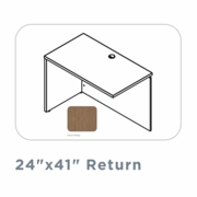 EDGE-24"X41"-LEFT-HAND-RETURN-WITH-FULL-MODESTY-PANEL-SAHARA RIDGE-FREE SHIPPING