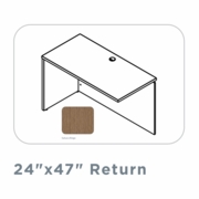 EDGE-24"X47"-LEFT-HAND-RETURN-WITH-FULL-MODESTY-PANEL-SAHARA RIDGE-FREE SHIPPING