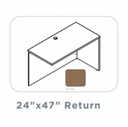 EDGE-24"X47"-RIGHT-HAND-RETURN-WITH-FULL-MODESTY-PANEL-SAHARA RIDGE-FREE SHIPPING