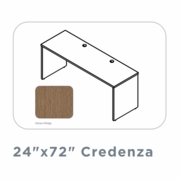 EDGE 24"X72" CREDENZA SHELL WITH HALF MODESTY PANEL-SAHARA RIDGE-FREE SHIPPING