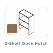 EDGE-29"-LAMINATE-2-SHELF-OPEN-HUTCH-SAHARA RIDGE-FREE SHIPPING
