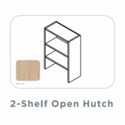 EDGE-29"-LAMINATE-2-SHELF-OPEN-HUTCH-WHITE OAK-FREE SHIPPING