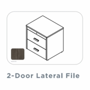 EDGE-30"-LAMINATE-2-DRAWER-LATERAL-FILE-SHADOW ELM-FREE SHIPPING