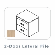 EDGE-30"-LAMINATE-2-DRAWER-LATERAL-FILE-WHITE OAK-FREE SHIPPING