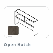 EDGE 70" LAMINATE OPEN HUTCH SHADOW ELM -FREE SHIPPING