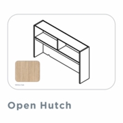 EDGE 70" LAMINATE OPEN HUTCH WHITE OAK -FREE SHIPPING