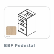 EDGE LAMINATE BOX/BOX/FILE SURFACE-SUPPORTING PEDESTAL WHITE OAK -FREE SHIPPING