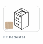 EDGE LAMINATE FILE/FILE SURFACE-SUPPORTING PEDESTAL WHITE OAK -FREE SHIPPING