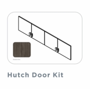 EDGE LAMINATE HUTCH DOOR KIT, SET OF 4 SHADOW ELM -FREE SHIPPING