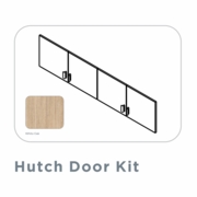 EDGE LAMINATE HUTCH DOOR KIT, SET OF 4 WHITE OAK -FREE SHIPPING