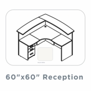 EDGE RECEPTION DESK UNIT-ELECTRIC WHITE-FREE SHIPPING