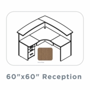 EDGE RECEPTION DESK UNIT-SAHARA RIDGE-FREE SHIPPING