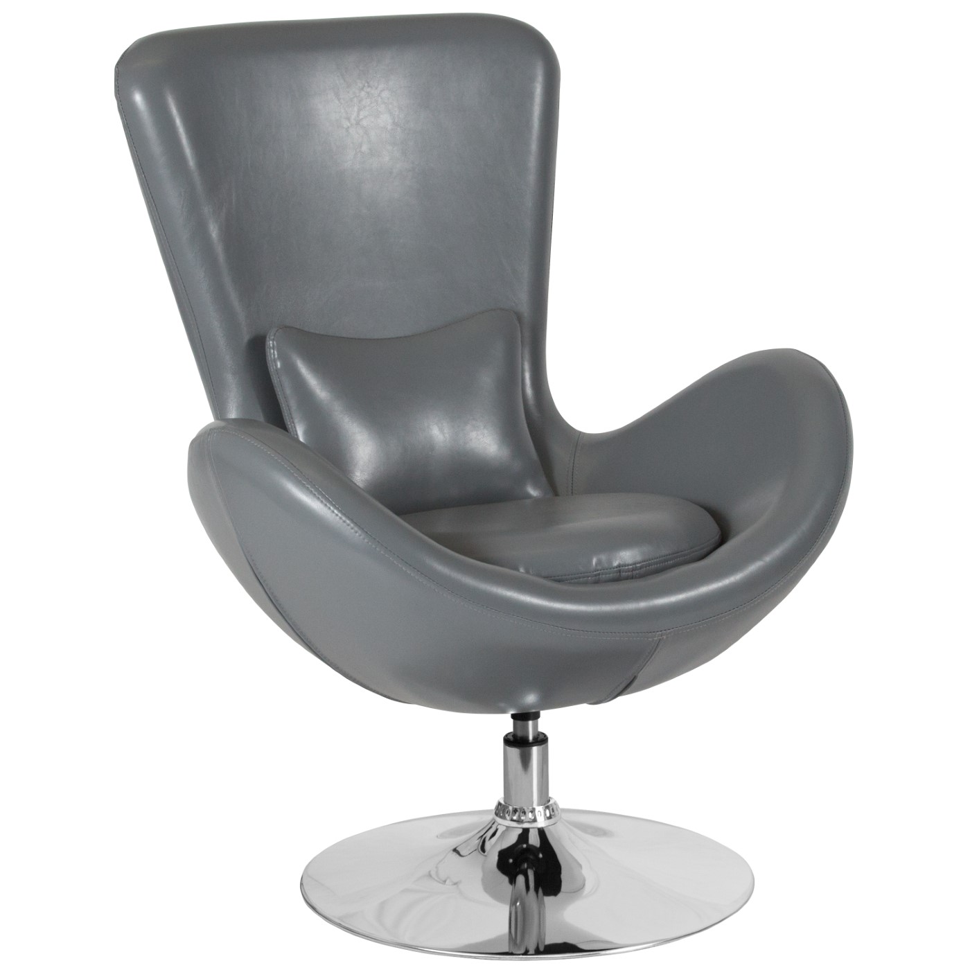 EGG SERIES GRAY LEATHERSOFT SIDE RECEPTION CHAIR: <font color=green>FREE SHIPPING!</font> EGG SERIES GRAY LEATHERSOFT SIDE RECEPTION CHAIR: <font color=green>FREE SHIPPING!</font>