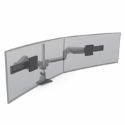 EH5 DUAL DYNAMIC<br>POLE MOUNT MONITOR ARM<br>FOR <font color=#c60><b>WIDE</b></font> (UP TO 44") MONITORS<br>WITH BUILT-IN TENSION INDICATOR