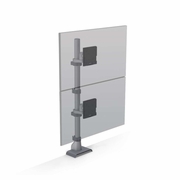 EH5 ONE OVER ONE<br>DUAL MONITOR<br>STATIC POLE MOUNT<br>UP TO 27" SCREENS