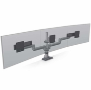 EH5 TRIPLE MONITOR<br>STATIC POLE MOUNT<BR>FOR UP TO 27" SCREEN SIZE