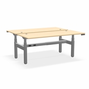 ^EHOMEBOOST^ PRO<br>ADJUSTABLE STANDING DESK<br> 30"x72" 2 PERSON:<br>SONIC MAPLE & SILVER<br><font color=red>Contact Us:</font><a href="mailto:tom@ergonomichome.com">tom@ergonomichome.com</a></font><br>Or Call: <a href="tel:+18775502678">877-550-2678</a>
