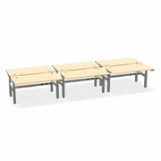 ^EHOMEBOOST^ PRO<br>CONTROL ROOM DESK<br>6-STATION 30"x60"<br>HEIGHT-ADJUSTABLE DESK<br>SONIC MAPLE & SILVER<br><font color=red>Contact Us:</font><a href="mailto:tom@ergonomichome.com">tom@ergonomichome.com</a></font><br>Or Call: <a href="tel:+18775502678">877-550-2678</a>