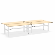 ^EHOMEBOOST^ PRO<br>HEIGHT ADJUSTABLE DESK<br> 30"x72" 4 PERSON:<br>SONIC MAPLE & WHITE<br><font color=red>Contact Us:</font><a href="mailto:tom@ergonomichome.com">tom@ergonomichome.com</a></font><br>Or Call: <a href="tel:+18775502678">877-550-2678</a>
