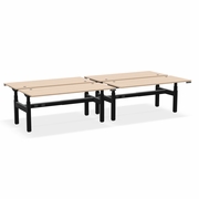 ^EHOMEBOOST^ PRO<br>HEIGHT ADJUSTABLE DESK<br> 30"x72" 4 PERSON:<br>WHITE OAK & BLACK<br><font color=red>Contact Us:</font><a href="mailto:tom@ergonomichome.com">tom@ergonomichome.com</a></font><br>Or Call: <a href="tel:+18775502678">877-550-2678</a>