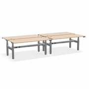 ^EHOMEBOOST^ PRO<br>LARGE STANDING DESK<br> 30"x72" 4 PERSON:<br>WHITE OAK & SILVER<br><font color=red>Contact Us:</font><a href="mailto:tom@ergonomichome.com">tom@ergonomichome.com</a></font><br>Or Call: <a href="tel:+18775502678">877-550-2678</a>