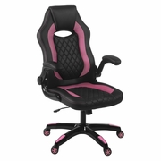 ERGONOMIC GAMING CHAIR - BLACK & PINK: <font color=green>-FREE SHIPPING-</font>