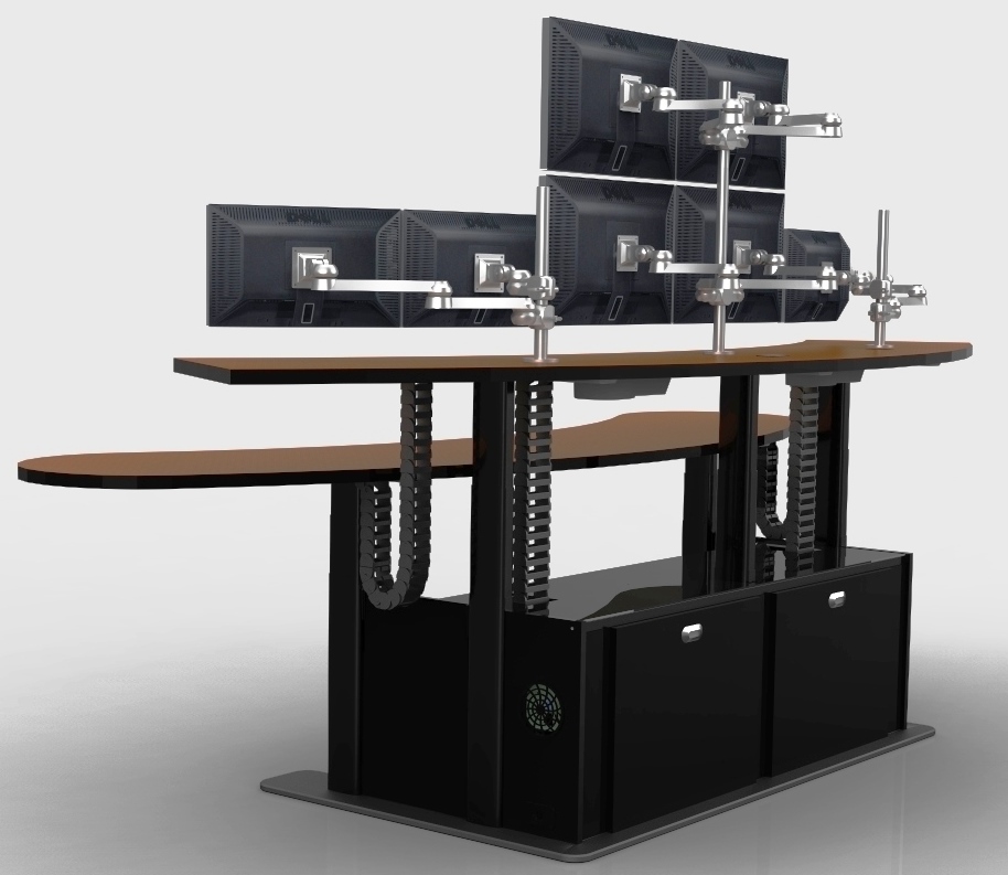 ERGONOMIC HOME COMMAND CENTER DESK W/CPU CABINETS BUILT IN. DIMENSIONS 131"x58. BAA & BABA COMPLIANT. REV1-12-26 ERGONOMIC HOME COMMAND CENTER DESK W/CPU CABINETS BUILT IN. DIMENSIONS 131"x58. BAA & BABA COMPLIANT. REV1-12-26