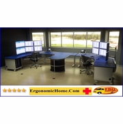 ERGONOMIC HOME CONTROL ROOM SIT STAND DESK