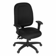 Ergonomic Home CozyCore Series High-Back Multifunctional Fabric Computer Task Chair with Adjustable Arms - Black<br><FONT COLOR=GREEN>-FREE SHIPPING-</FONT>
