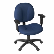 Ergonomic Home CozyCore Series Swivel Fabric Computer Task Chair with Adjustable Arms - Navy Blue<br><FONT COLOR=GREEN>-FREE SHIPPING-</FONT>