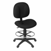 Ergonomic Home CozyCore Series Swivel Fabric Computer Task Chair with Drafting Kit - Black<br><FONT COLOR=GREEN>-FREE SHIPPING-</FONT>