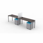 ERGONOMIC HOME FIXED HEIGHT MODULAR CONTROL ROOM WORKSTATIONS BENCHING POD OF 2 (30"x72") SHIPS 5-7 BIZ DAYS!