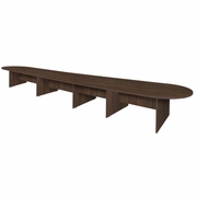 Ergonomic Home Heritage 22 ft Racetrack Laminate Conference Table with 3 Charging Ports- Neo Walnut<br><FONT COLOR=GREEN>-FREE SHIPPING-</FONT>