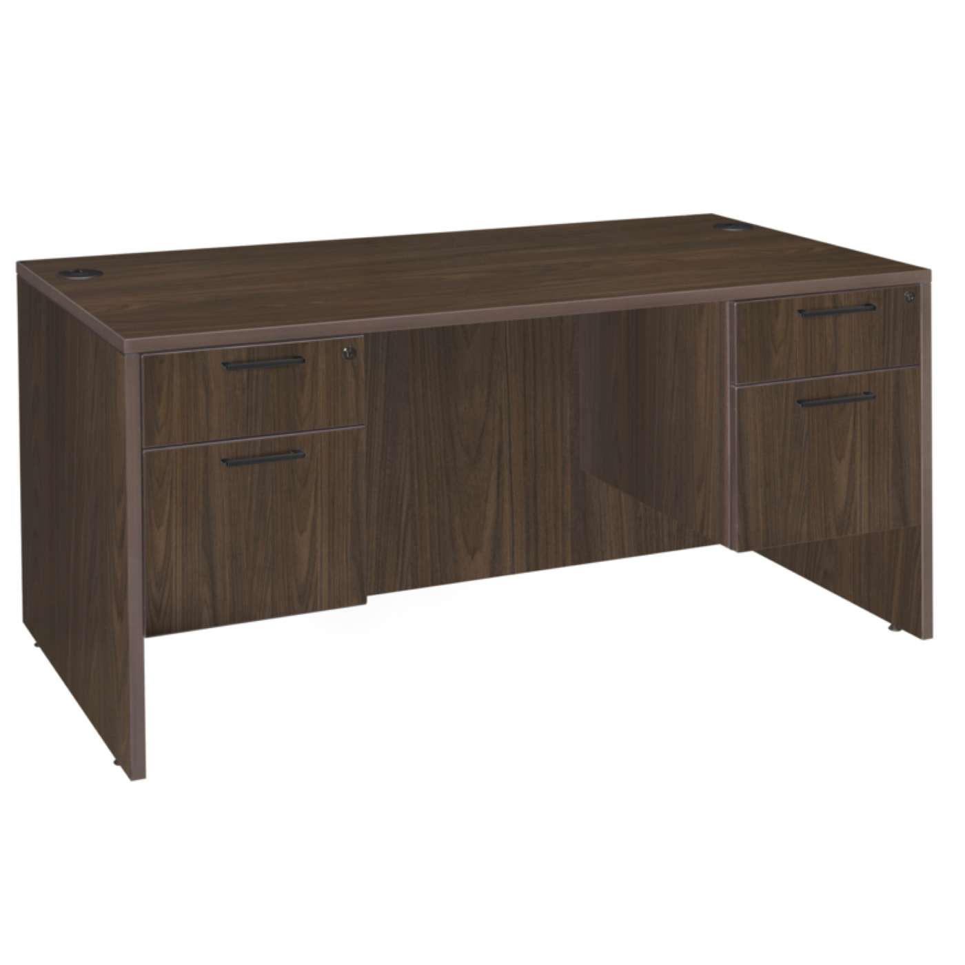 Ergonomic Home Heritage 60 x 30 in. Office Desk with Double Pedestal Drawer Unit- Neo Walnut<br><FONT COLOR=GREEN>-FREE SHIPPING-</FONT> Ergonomic Home Heritage 60 x 30 in. Office Desk with Double Pedestal Drawer Unit- Neo Walnut<br><FONT COLOR=GREEN>-FREE SHIPPING-</FONT>
