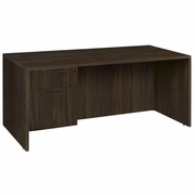 Ergonomic Home Heritage 66 x 30 in. Executive Desk with Single Pedestal Drawer Unit- Neo Walnut<br><FONT COLOR=GREEN>-FREE SHIPPING-</FONT>