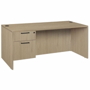 Ergonomic Home Heritage 66 x 30 in. Executive Desk with Single Pedestal Drawer Unit- Noble Oak<br><FONT COLOR=GREEN>-FREE SHIPPING-</FONT>