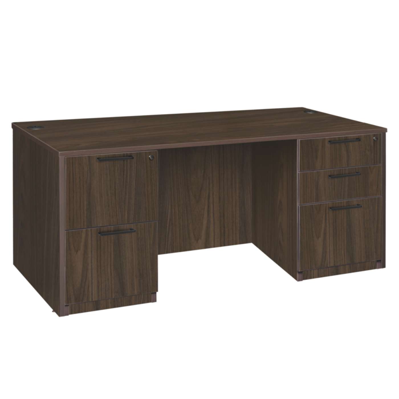Ergonomic Home Heritage 66 x 30 in. Office Desk with Double Full Pedestal- Neo Walnut<br><FONT COLOR=GREEN>-FREE SHIPPING-</FONT> Ergonomic Home Heritage 66 x 30 in. Office Desk with Double Full Pedestal- Neo Walnut<br><FONT COLOR=GREEN>-FREE SHIPPING-</FONT>