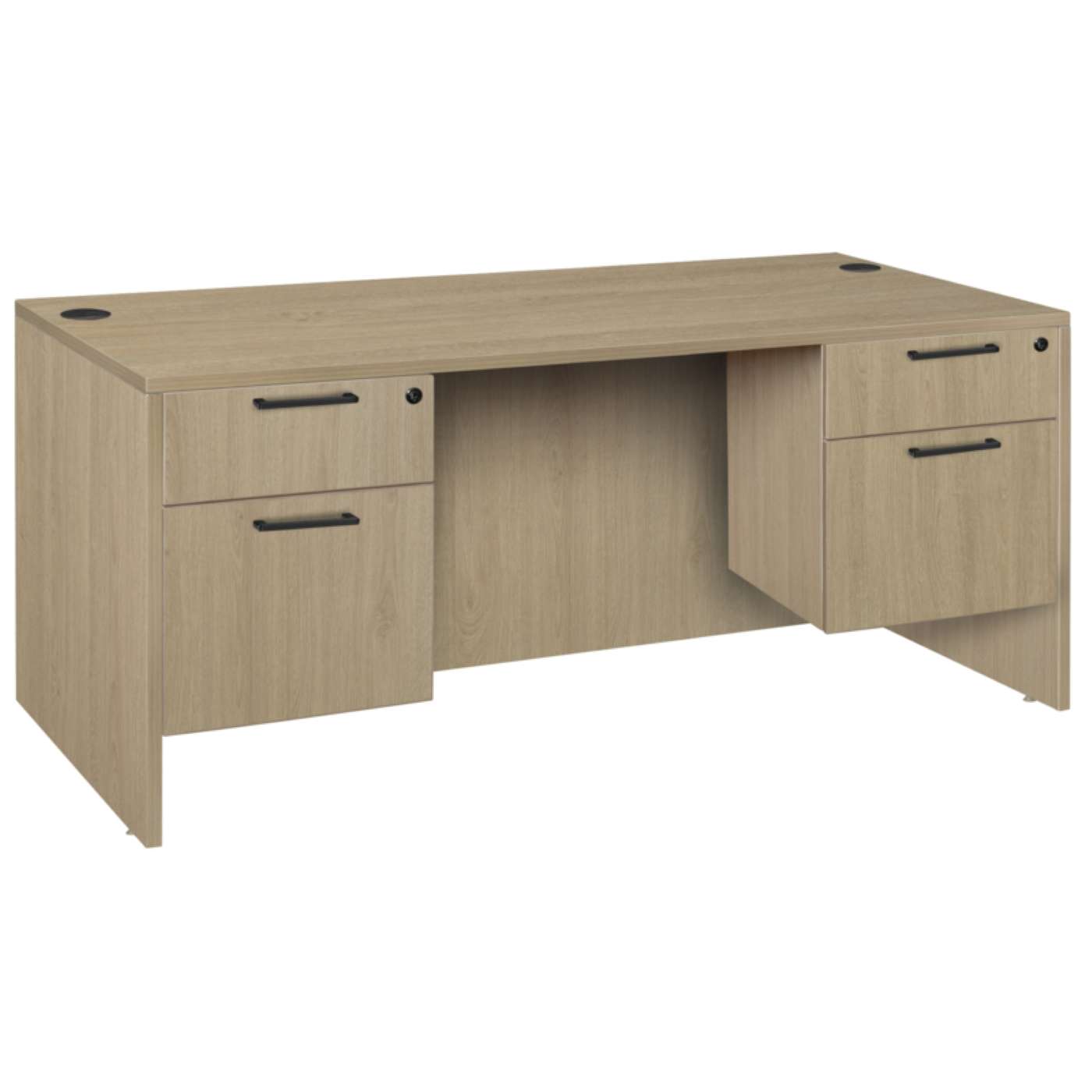 Ergonomic Home Heritage 66 x 30 in. Office Desk with Double Pedestal Drawer Unit- Noble Oak<br><FONT COLOR=GREEN>-FREE SHIPPING-</FONT> Ergonomic Home Heritage 66 x 30 in. Office Desk with Double Pedestal Drawer Unit- Noble Oak<br><FONT COLOR=GREEN>-FREE SHIPPING-</FONT>