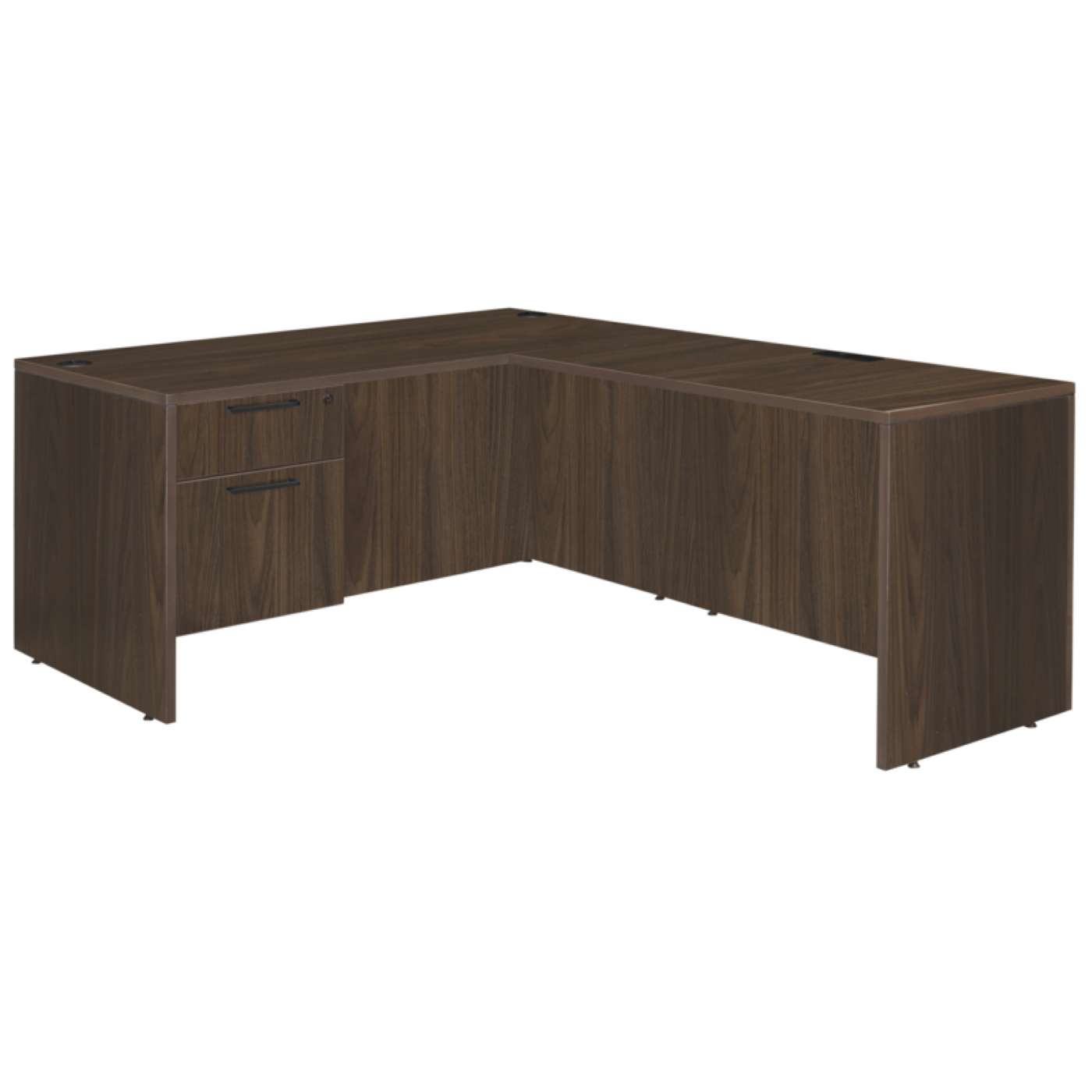 Ergonomic Home Heritage 66 x 77 in. L Desk with Single Pedestal Drawer Unit- Neo Walnut<br><FONT COLOR=GREEN>-FREE SHIPPING-</FONT> Ergonomic Home Heritage 66 x 77 in. L Desk with Single Pedestal Drawer Unit- Neo Walnut<br><FONT COLOR=GREEN>-FREE SHIPPING-</FONT>