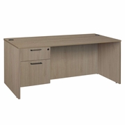 Ergonomic Home Heritage 71 x 35 in. Executive Desk with Single Pedestal Drawer Unit- Noble Oak<br><FONT COLOR=GREEN>-FREE SHIPPING-</FONT>